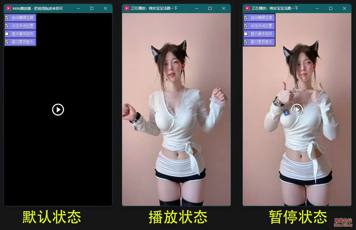 ✅ MiNi播放器 免费开源码 简单实用稳定 超简洁好看